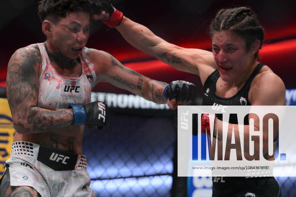 LOOPY GODINEZ defeats KETLEN SOUZA by unanimous decision (29-28, 29-28, 29-28) during UFC Fight Night night the Meta APEX in Las Vegas. Las Vegas USA - ZUMAo117 20261010_zsp_o117_013