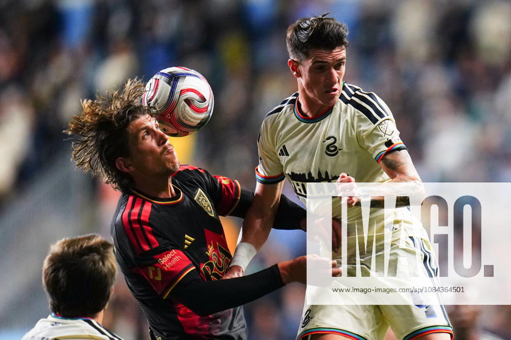 Philadelphia Union Midfielder Jovan Lukic (4) and Real Salt Lake Midfielder Stijn Spierings (6) battle for the ball during the first half of an MLS, Fussball Herren, USA match at Subaru Park in Chester, Pennsylvania. CSM MLS 2026: Union Vs Salt Lake OCT 10 - ZUMAc04_ 20261010_zma_c04_342