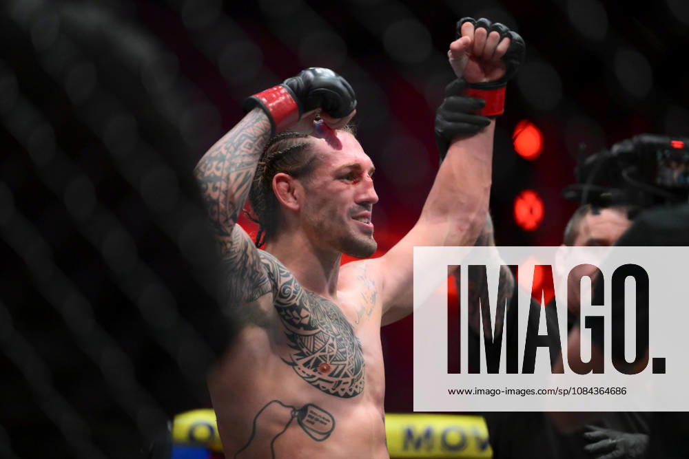 BRENDAN ALLEN defeats CHRISTIAN LEROY DUNCAN by submission (rear-naked choke) at 2:46 of Round 5 during UFC Fight Night night the Meta APEX in Las Vegas. Las Vegas USA - ZUMAo117 20261010_zsp_o117_029