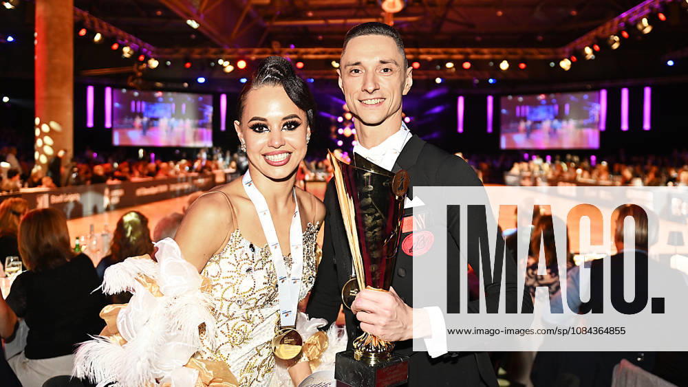 2026 World Standard Dance Championships, Leipzig, WDSF World Championships, October 10, 2026. Winners of the World Dance Championships in Leipzig on October 10, 2026: Gold—Vadim Shurin and Anastasia Meshkova from Latvia. Leipzig, Saxony, Germany. Leipzig Exhibition Center, Neue Messe Leipzig.