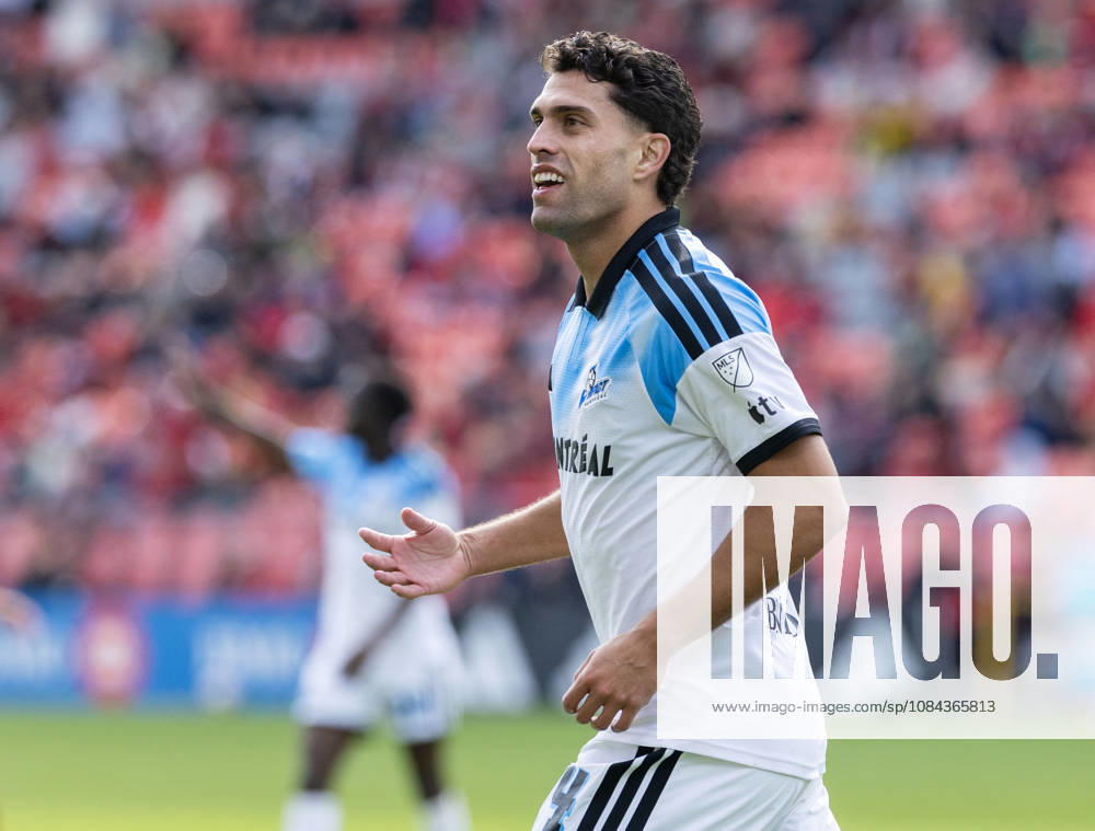 (261011) -- TORONTO, Oct. 11, 2026 -- Daniel Rios of CF Montreal celebrates scoring during the 2026 Major League Soccer MLS, Fussball Herren, USA regular season match between Toronto FC and CF Montreal at BMO Field in Toronto, Canada, on Oct. 10, 2026. (Photo by Xinhua) (SP)CANADA-TORONTO-SOCCER-MLS-TORONTO FC VS CF MONTREAL ZouxZheng
