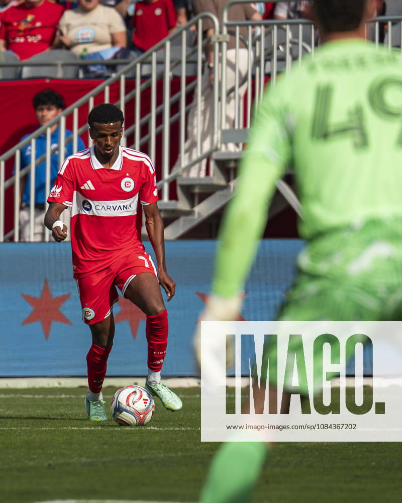 Chicago Fire FC V New York City FC - MLS, Fussball Herren, USA - October 10, 2026 Maren Haile-Selassie ( 7) of Chicago Fire FC is in action during the match between Chicago Fire FC and New York City FC at Soldier Field Stadium in Chicago, United States, on October 10, 2026. Chicago IL United States