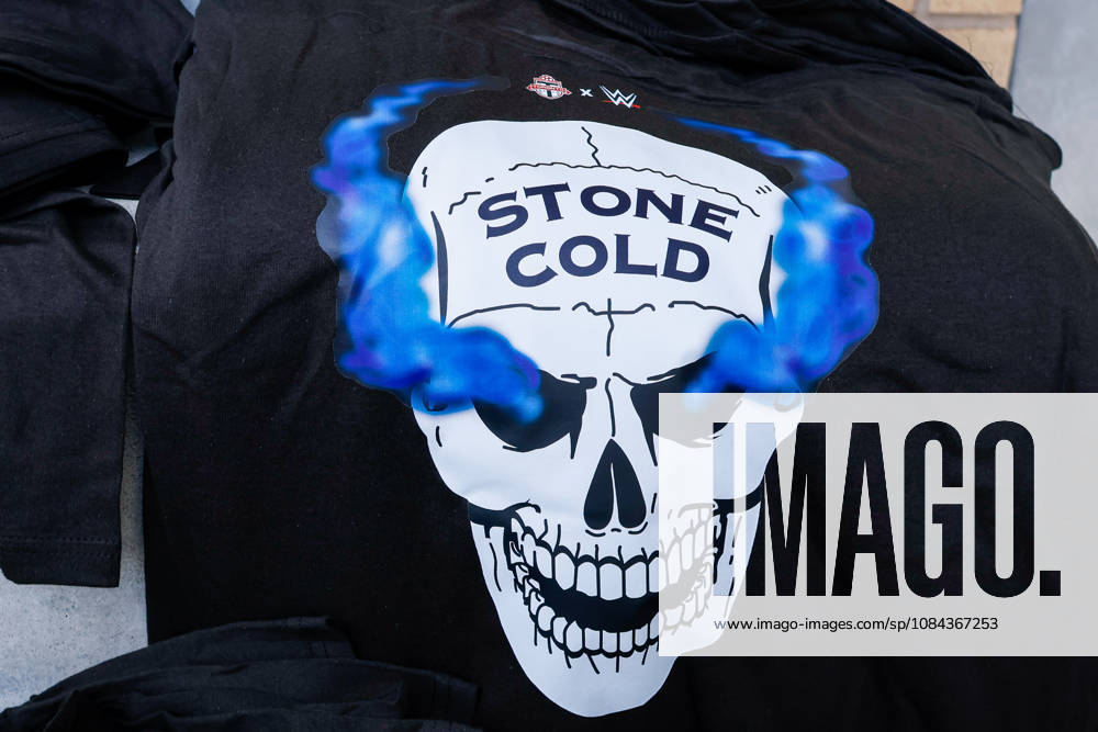 Toronto FC v CF Montreal A T-shirt featuring a Stone Cold graphic design is given to fans to commemorate the collaboration between Toronto FC and WWE during a Major League Soccer game between Toronto FC and CF Montreal at BMO Field in Toronto, Ontario, Canada, on October 10, 2026. Toronto Ontario Canada