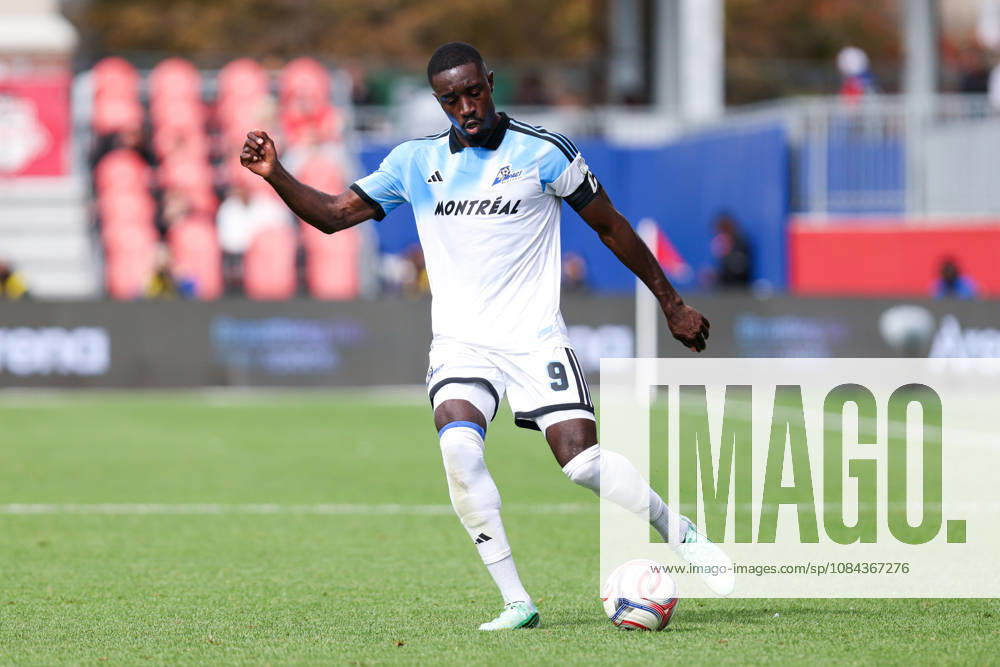 Toronto FC v CF Montreal Prince Owusu 9 of CF Montreal passes the ball during a Major League Soccer game between Toronto FC and CF Montreal at BMO Field in Toronto, Ontario, Canada, on October 10, 2026. Toronto Ontario Canada
