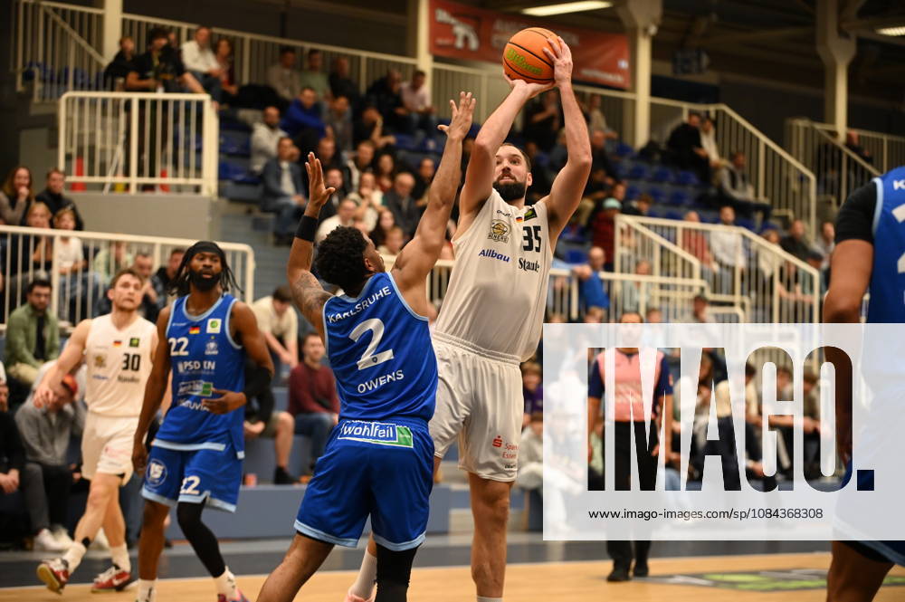 JJ Mann, Matchday 4, BARMER 2 Basketball Bundesliga Pro A: ETB Miners vs. PS Karlsruhe LIONS, October 10, 2026, JJ Mann, ETB Miners, Matchday 4 of the BARMER 2 Basketball Bundesliga Pro A, ETB Miners vs. PS Karlsruhe LIONS, final score 95–86 after overtime at the Sporthalle am Hallo on October 10, 2026, in front of 768 spectators
