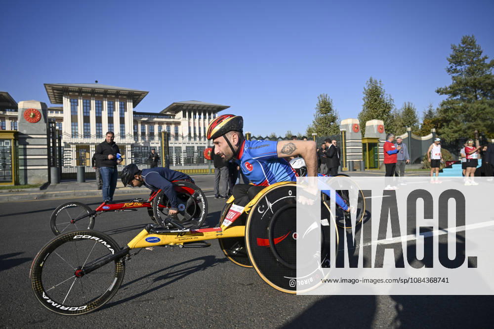 Presidential Run in Ankara ANKARA, TURKIYE - OCTOBER 11: Athletes, including wheelchair racers, compete during the Presidential Run, organized by the Turkish Athletics Federation, in Ankara, Turkiye, on October 11, 2026. Utku Ucrak Anadolu Ankara Turkey. Editorial use only. Please get in touch for any other usage.
