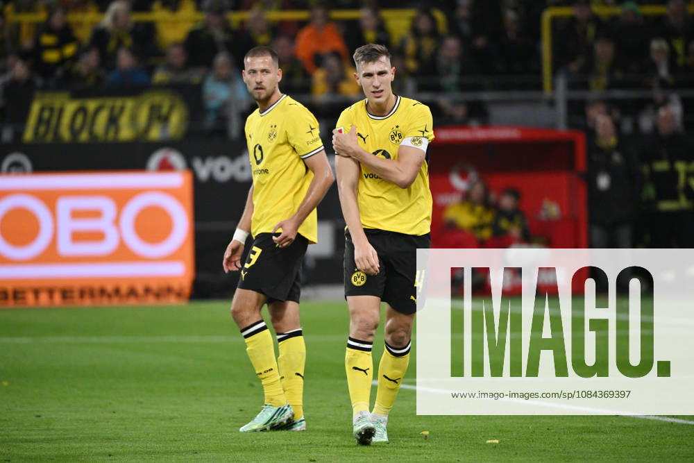 Nico Schlotterbeck, Borussia Dortmund; Waldemar Anton, Borussia Dortmund; September 9, 2026; Soccer, Bundesliga 1; 2026–2027 season; Matchday 5, Borussia Dortmund vs. SV Werder Bremen 2–2. DFL regulations prohibit any use of photographs as image sequences and or quasi-video. Dortmund, Signal Iduna Park, North Rhine-Westphalia, Germany Team2