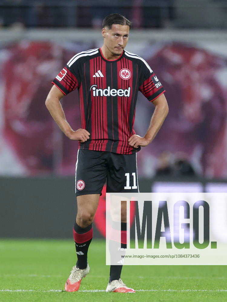 Younes Ebnoutalib of Eintracht Frankfurt looks disappointed during the Bundesliga match between RB Leipzig and Eintracht Frankfurt, Red Bull Arena on October 10, 2026, in Leipzig, Germany. Photo by Marco Steinbrenner, DeFodi Images. Younes Ebnoutalib of Eintracht Frankfurt looks dejected during the Bundesliga match between RB Leipzig and Eintracht Frankfurt at Red Bull Arena on October 10, 2026 in Leipzig, Germany. Photo by Marco Steinbrenner, DeFodi Images. DFB and DFL regulations prohibit any use of photographs as image sequences and or quasi-video. Photo by Marco Steinbrenner, DeFodi Images.