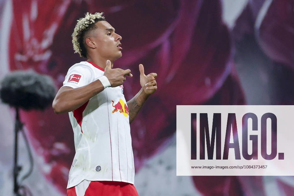Antonio Nusa of RB Leipzig celebrates his goal to make it 5–0 during the Bundesliga match between RB Leipzig and Eintracht Frankfurt, Red Bull Arena on October 10, 2026, in Leipzig, Germany. Photo by Marco Steinbrenner, DeFodi Images. Antonio Nusa of RB Leipzig celebrates after scoring his team’s fifth goal during the Bundesliga match between RB Leipzig and Eintracht Frankfurt at Red Bull Arena on October 10, 2026 in Leipzig, Germany. Photo by Marco Steinbrenner, DeFodi Images. DFB and DFL regulations prohibit any use of photographs as image sequences and or quasi-video. Photo by Marco Steinbrenner, DeFodi Images.