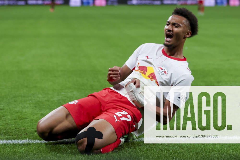 Tidiam Gomis of RB Leipzig celebrates his goal to make it 6-0 during the Bundesliga match between RB Leipzig and Eintracht Frankfurt, Red Bull Arena on October 10, 2026, in Leipzig, Germany. Photo by Marco Steinbrenner, DeFodi Images. Tidiam Gomis of RB Leipzig celebrates after scoring his team’s sixth goal during the Bundesliga match between RB Leipzig and Eintracht Frankfurt at Red Bull Arena on October 10, 2026 in Leipzig, Germany. Photo by Marco Steinbrenner, DeFodi Images. DFB and DFL regulations prohibit any use of photographs as image sequences and or quasi-video. Photo by Marco Steinbrenner, DeFodi Images.