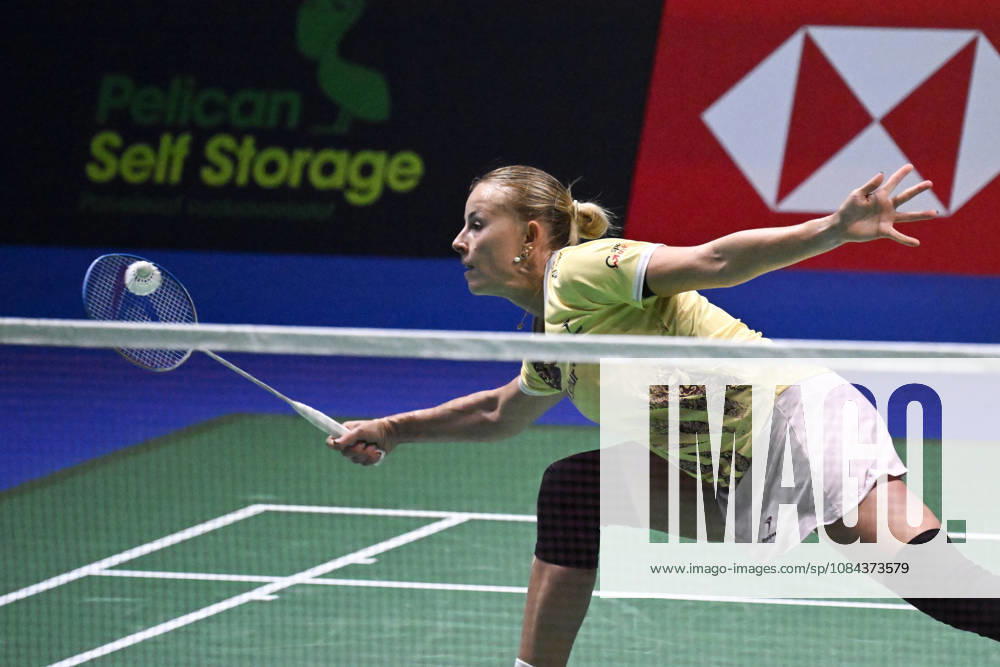 Mia Blichfeldt of Denmark hits a return during her women s singles match against Ratchanok Intanon of Thailand (not pictured) during the finals at the badminton Clash of Clans Arctic Open 2026 tournament in Vantaa, Finland, on October 11, 2026. - ANTTI AIMO-KOIVISTO Finland iIYD3e48zHs