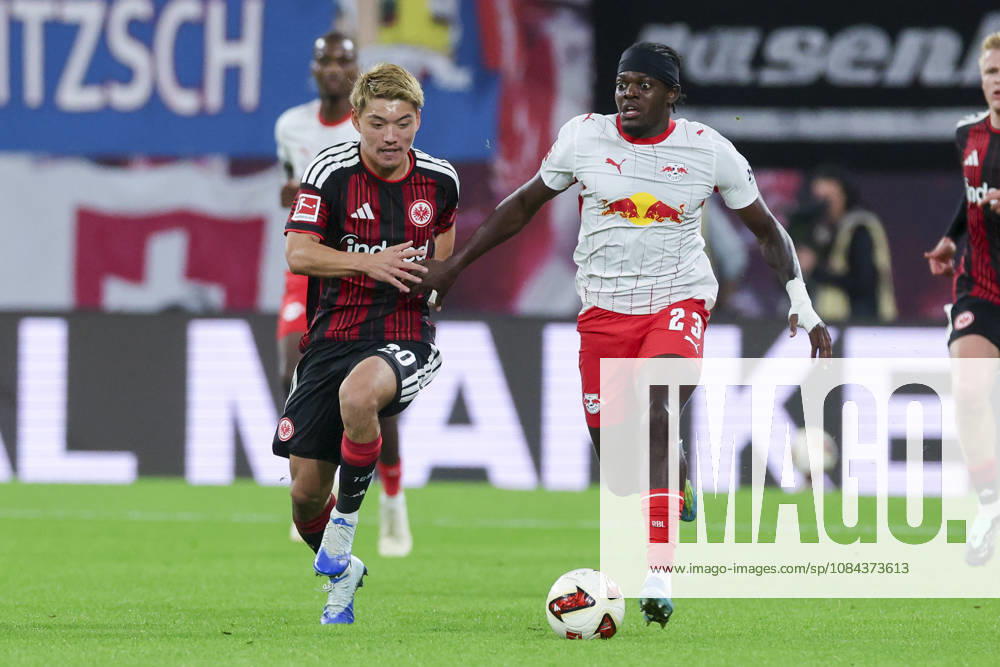 Ritsu Doan of Eintracht Frankfurt and Castello Lukeba of RB Leipzig battle for the ball during the Bundesliga match between RB Leipzig and Eintracht Frankfurt, Red Bull Arena on October 10, 2026, in Leipzig, Germany. Photo by Marco Steinbrenner, DeFodi Images. Ritsu Doan of Eintracht Frankfurt and Castello Lukeba of RB Leipzig battle for the ball during the Bundesliga match between RB Leipzig and Eintracht Frankfurt at Red Bull Arena on October 10, 2026 in Leipzig, Germany. Photo by Marco Steinbrenner, DeFodi Images. DFB and DFL regulations prohibit any use of photographs as image sequences and or quasi-video. Photo by Marco Steinbrenner, DeFodi Images