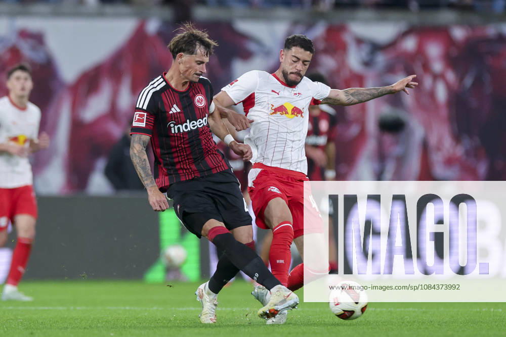 Robin Koch of Eintracht Frankfurt and Romulo Cardoso of RB Leipzig battle for the ball during the Bundesliga match between RB Leipzig and Eintracht Frankfurt, Red Bull Arena on October 10, 2026, in Leipzig, Germany. Photo by Marco Steinbrenner, DeFodi Images. Robin Koch of Eintracht Frankfurt and Romulo Cardoso of RB Leipzig battle for the ball during the Bundesliga match between RB Leipzig and Eintracht Frankfurt at Red Bull Arena on October 10, 2026 in Leipzig, Germany. Photo by Marco Steinbrenner, DeFodi Images. DFB and DFL regulations prohibit any use of photographs as image sequences and or quasi-video. Photo by Marco Steinbrenner, DeFodi Images.