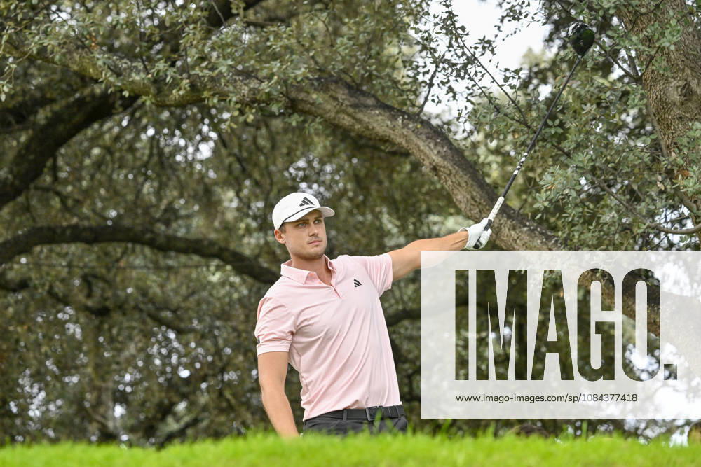 LUDVIG o¦BERG of Sweden hits the ball off the tee during the Open de EspaoÂ±a presented by Madrid at Club de Campo Villa de Madrid on October 11, 2026 in Madrid, Spain. Madrid Spain - ZUMAc312 20261011_zsp_c312_033