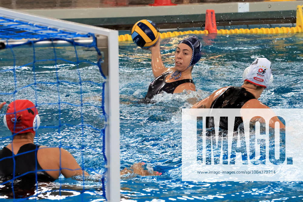 GER, DEU, Germany Women s Water Polo, Water Polo Champions League Qualifiers, 2026 Season, Berlin, Spandau 04 vs. Pallanuoto Trieste Mia Rycraw Spandau 04 1, Kinga Mihaly Spandau 04 7, Malika Bovo Pallanuoto Trieste 6 nordphoto GmbH Engler Berlin Schwimhalle Schöneberg Berlin Germany