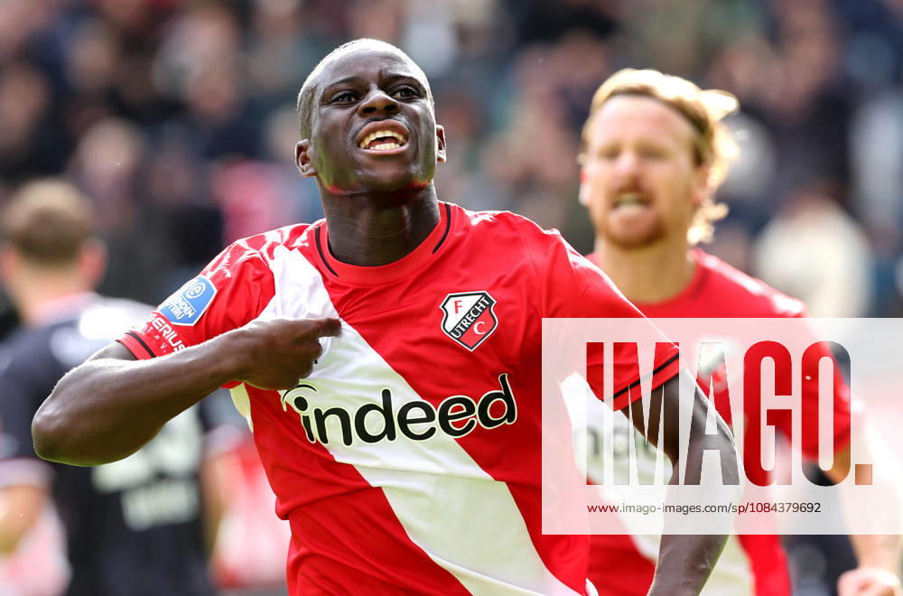 UTRECHT FC Utrecht forward Yoan Cathline celebrates after scoring during the Vriendenloterij Eredivisie match between FC Utrecht and Willem II at Stadion Galgenwaard on October 11, 2026, in Utrecht, the Netherlands. PETER LOUS EYE4IMAGES DeFodi Images