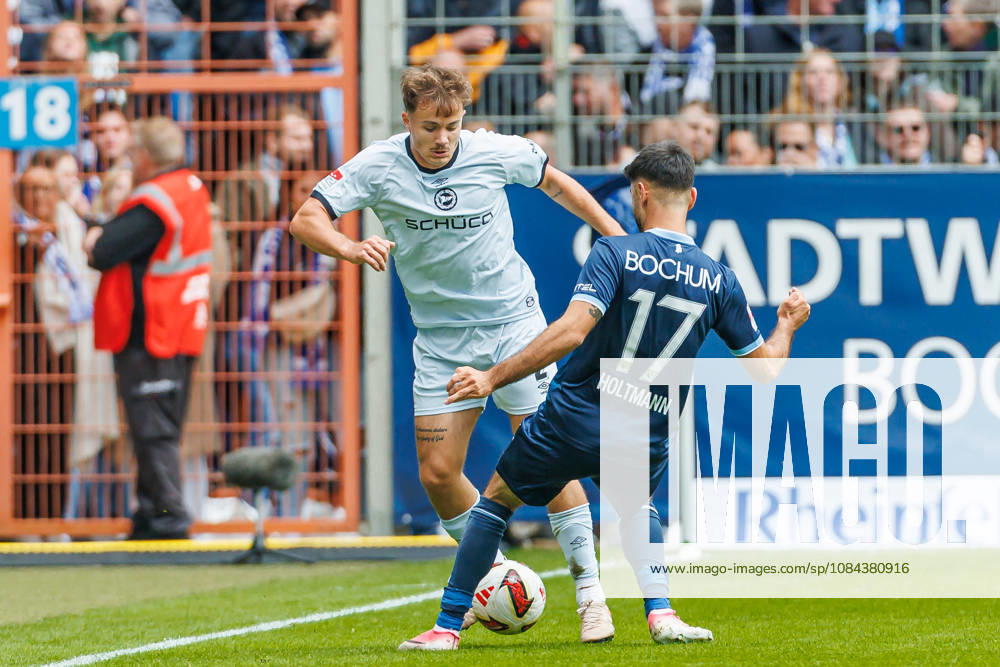 Felix Hagmann of DSC Arminia Bielefeld and Gerrit Holtmann of VfL Bochum battle for the ball during the 2. Bundesliga match between VfL Bochum and Arminia Bielefeld at Ruhrstadion on October 11, 2026, in Bochum, Germany. Photo by Mario Hommes, DeFodi Images. Felix Hagmann of DSC Arminia Bielefeld and Gerrit Holtmann of VfL Bochum battle for the ball during the 2. Bundesliga match between VfL Bochum and Arminia Bielefeld at Vonovia Ruhrstadion on October 11, 2026 in Bochum, Germany Photo by Mario Hommes, DeFodi Images. DFB and DFL regulations prohibit any use of photographs as image sequences and or quasi-video. Photo by Mario Hommes, DeFodi Images