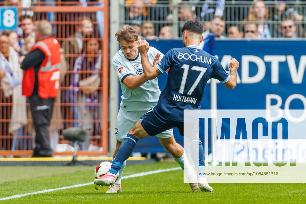 Felix Hagmann of DSC Arminia Bielefeld and Gerrit Holtmann of VfL Bochum battle for the ball during the 2. Bundesliga match between VfL Bochum and Arminia Bielefeld at Ruhrstadion on October 11, 2026, in Bochum, Germany. Photo by Mario Hommes, DeFodi Images. Felix Hagmann of DSC Arminia Bielefeld and Gerrit Holtmann of VfL Bochum battle for the ball during the 2. Bundesliga match between VfL Bochum and Arminia Bielefeld at Vonovia Ruhrstadion on October 11, 2026 in Bochum, Germany. Photo by Mario Hommes, DeFodi Images. DFB and DFL regulations prohibit any use of photographs as image sequences and or quasi-video. Photo by Mario Hommes, DeFodi Images.