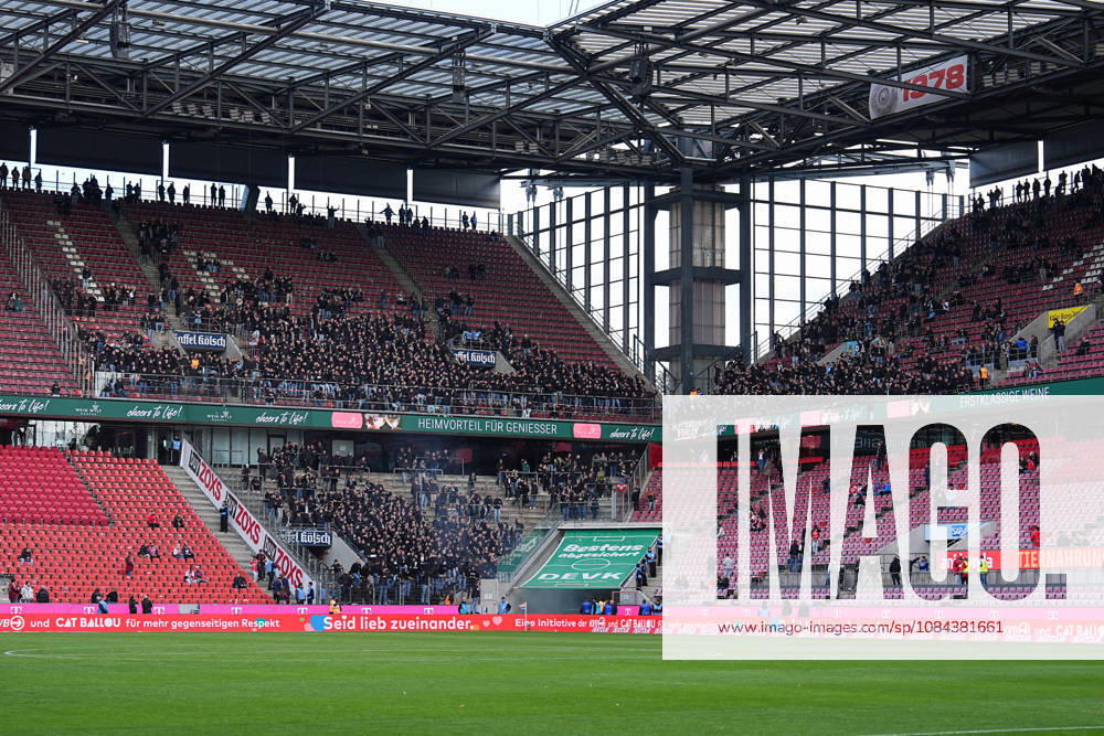 Men s, Soccer, Bundesliga 1, 1. FC Köln vs. Borussia Mönchengladbach, 2026–2027 season, RheinEnergieSTADION: Gladbach fans storm the away section and set off firecrackers. DFB regulations prohibit any use of photographs as image sequences and or quasi-video.