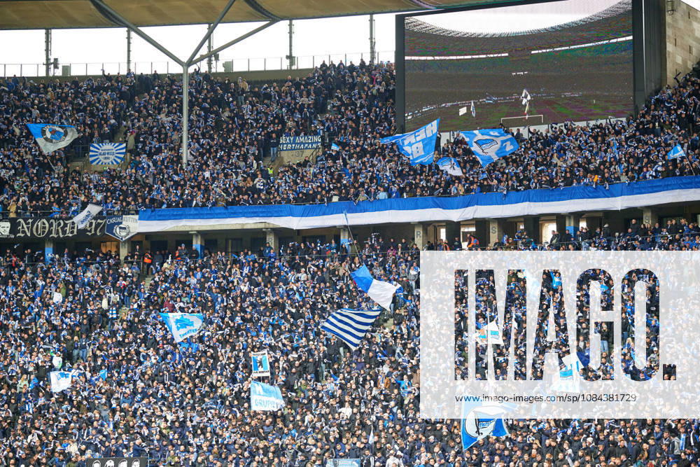 Scene from the Olympic Stadium in Berlin, Hertha fans, GER, Hertha BSC vs. SPVGG Greuther Fürth, 2. Bundesliga, 2026–27 season, Matchday 7, October 11, 2026. DFL regulations prohibit any use of photographs as image sequences and or quasi-video. GER, Hertha BSC vs. SPVGG Greuther Fürth, 2. Bundesliga, 2026–27 season, Matchday 7, October 11, 2026, Berlin