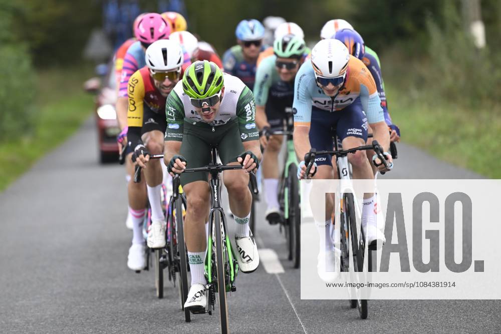 Paris Tours 2026 Cycling Race TOURS, FRANCE - OCTOBER 11 : Calabuig Estanislao (ESP) of Caja Rural - Seguros RGA , Louvel Matis (FRA) of NSN Cycling Team during the 120th edition of Paris Tours an UCI ProSeries 1.Pro one day cycling road race for Men Elite of 216.2 km with start in Chartres and finish in Tours on October 11, 2026 in Tours, France, 11 10 2026 ( Motordriver Guy De Vuyst - Tours France