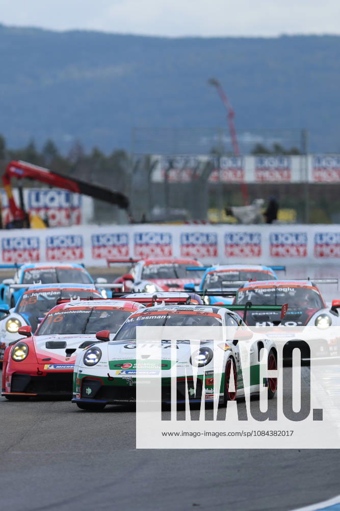 Hockenheim, Germany, October 9–11, 2026 Porsche Sixt Carrera Cup Germany 2026 Season Finale Hockenheimring Sunday Race 2 Pictured: Michael Essmann (GER) 54 leads the field at the Hockenheimring in Baden-Württemberg