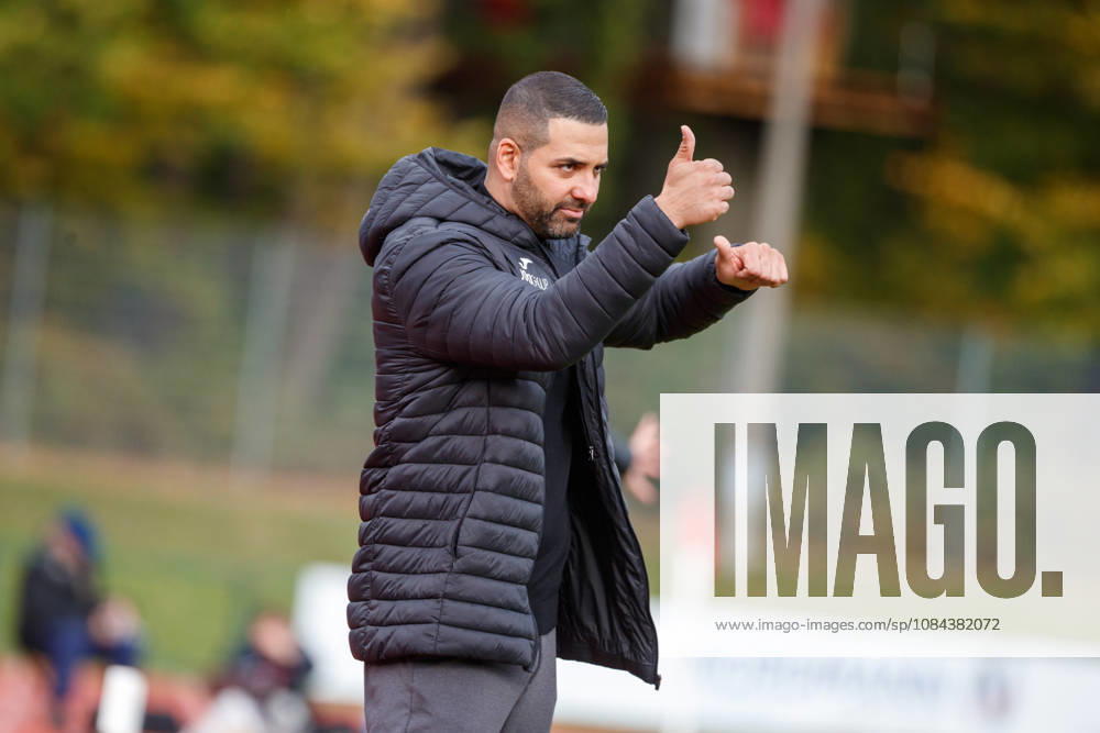 Coach Alain Karim, Greifswald, GER; Greifswalder FC vs. FC Erzgebirge Aue; Soccer; Men; Northeast Regional League; Matchday 12; 2026–2027 Season; October 11, 2026, Greifswald Volksstadion, Mecklenburg-Western Pomerania, Germany