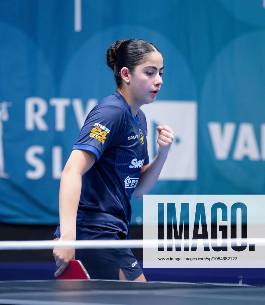 Angelina Bebawy of Sweden (photo ms0999b) at the 2026 European Table Tennis Championships in Ljubljana LJUBLJANA, SLOVENIA, OCTOBER 11, 2026 Angelina Bebawy of Sweden (photo ms0999b) in action at the European Table Tennis Championships at Stozice Arena in Ljubljana, Slovenia. Photo by Manfred Schillings. Ljubljana, Stozice Arena, Slovenia