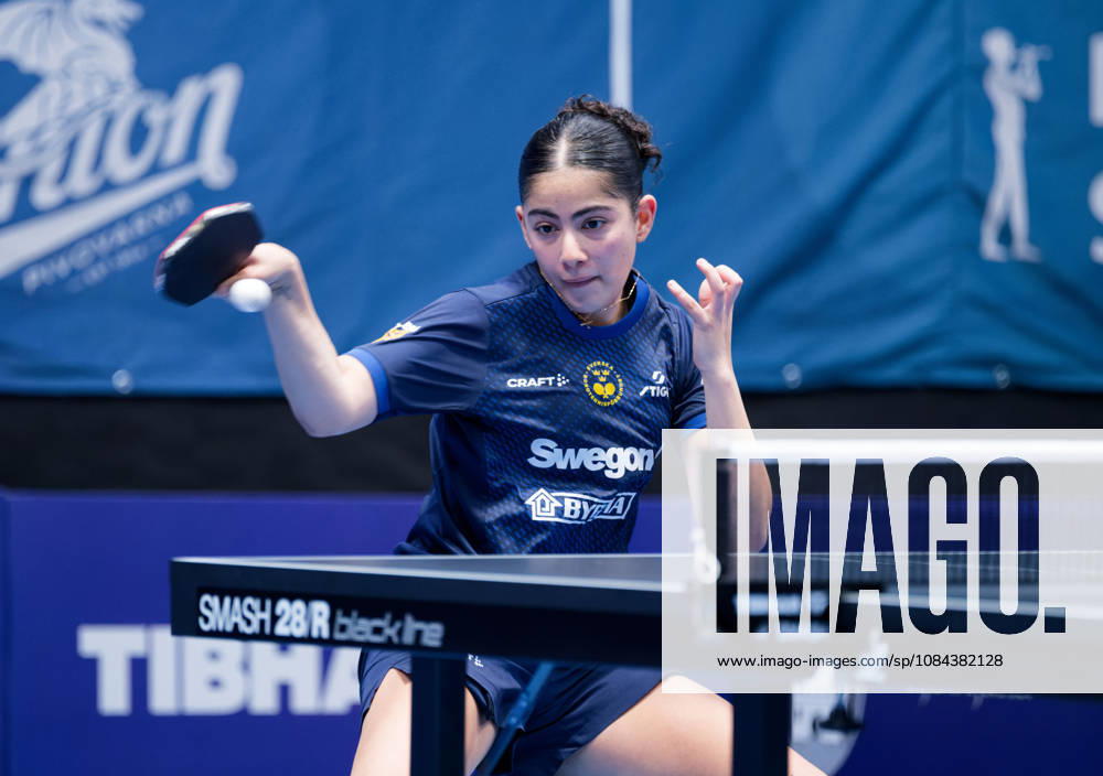 Angelina Bebawy of Sweden (photo ms1002b) at the 2026 European Table Tennis Championships in Ljubljana LJUBLJANA, SLOVENIA, OCTOBER 11, 2026 Angelina Bebawy of Sweden (photo ms1002b) in action at the European Table Tennis Championships at Stozice Arena in Ljubljana, Slovenia. Photo by Manfred Schillings. Ljubljana, Stozice Arena, Slovenia