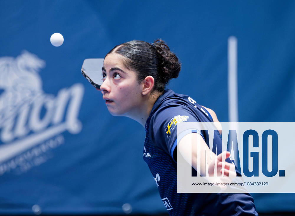 Angelina Bebawy of Sweden (photo ms1003b) at the 2026 European Table Tennis Championships in Ljubljana LJUBLJANA, SLOVENIA, OCTOBER 11, 2026 Angelina Bebawy of Sweden (photo ms1003b) in action at the European Table Tennis Championships at Stozice Arena in Ljubljana, Slovenia. Photo by Manfred Schillings. Ljubljana, Stozice Arena, Slovenia