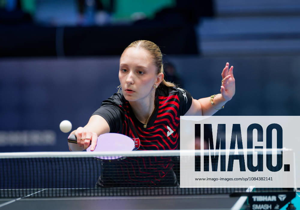 Dominika Wiltschkova of Slovakia (photo ms1027b) at the 2026 European Table Tennis Championships in Ljubljana LJUBLJANA, SLOVENIA, OCTOBER 11, 2026 Dominika Wiltschkova of Slovakia (photo ms1027b) in action at the European Table Tennis Championships at Stozice Arena in Ljubljana, Slovenia. Photo by Manfred Schillings. Ljubljana, Stozice Arena, Slovenia