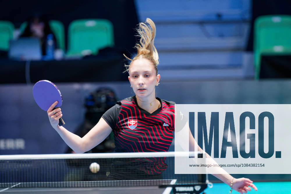 Dominika Wiltschkova of Slovakia (photo ms1031b) at the 2026 European Table Tennis Championships in Ljubljana LJUBLJANA, SLOVENIA, OCTOBER 11, 2026 Dominika Wiltschkova of Slovakia (photo ms1031b) in action at the European Table Tennis Championships at Stozice Arena in Ljubljana, Slovenia. Photo by Manfred Schillings. Ljubljana, Stozice Arena, Slovenia