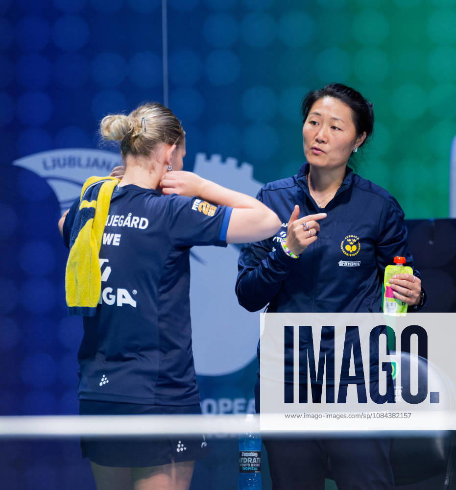 Fang Zhang of Sweden (photo ms1129b) at the 2026 European Table Tennis Championships in Ljubljana LJUBLJANA, SLOVENIA, OCTOBER 11, 2026 Fang Zhang of Sweden (photo ms1129b) in action at the European Table Tennis Championships at Stozice Arena in Ljubljana, Slovenia. Photo by Manfred Schillings. Ljubljana, Stozice Arena, Slovenia