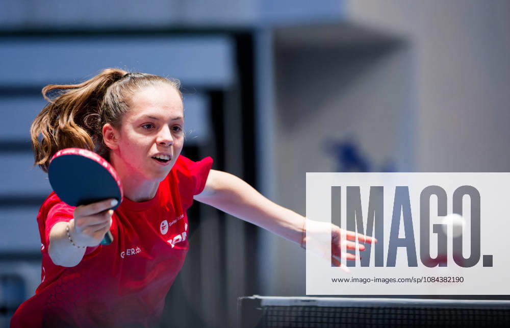 Fanny Doutaz of Switzerland (photo ms1128b) at the 2026 European Table Tennis Championships in Ljubljana LJUBLJANA, SLOVENIA, OCTOBER 11, 2026 Fanny Doutaz of Switzerland (photo ms1128b) in action at the European Table Tennis Championships at Stozice Arena in Ljubljana, Slovenia. Photo by Manfred Schillings. Ljubljana, Stozice Arena, Slovenia