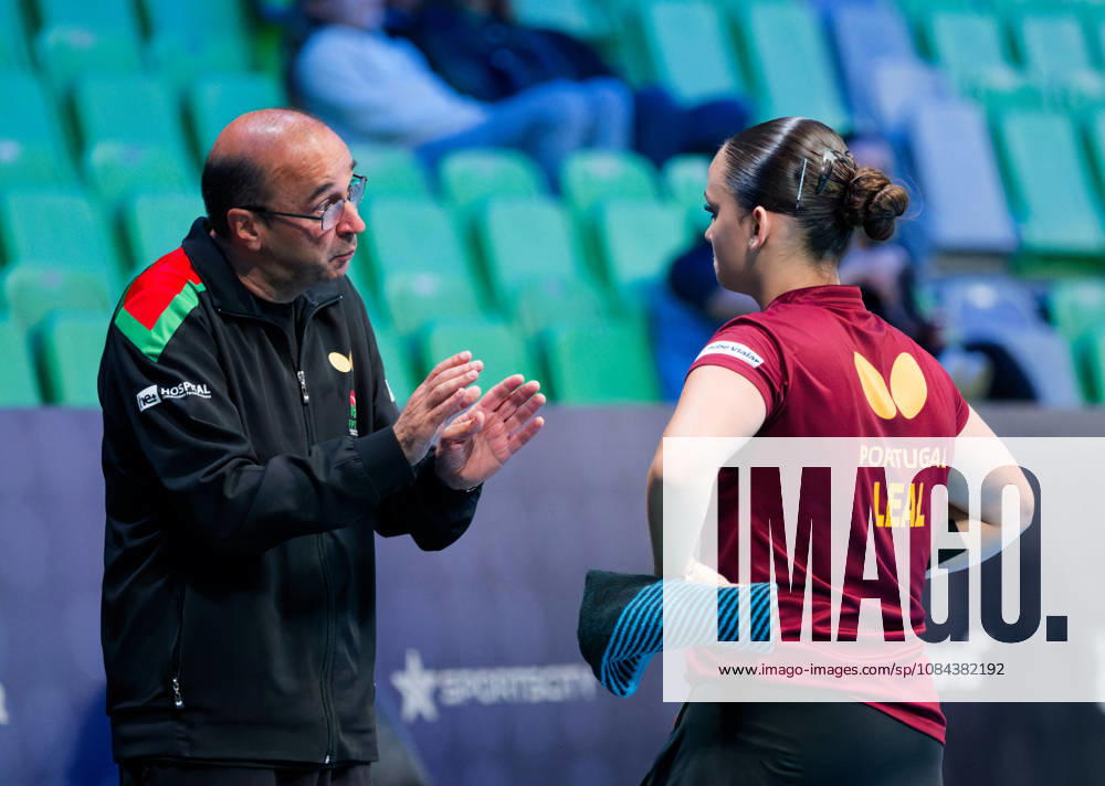 Julia Leal Portugal, photo ms1113b, at the 2026 European Table Tennis Championships in Ljubljana LJUBLJANA, SLOVENIA, OCTOBER 11, 2026 Julia Leal of Portugal (photo ms1113b) in action at the European Table Tennis Championships at Stozice Arena in Ljubljana, Slovenia. Photo by Manfred Schillings. Ljubljana, Stozice Arena, Slovenia