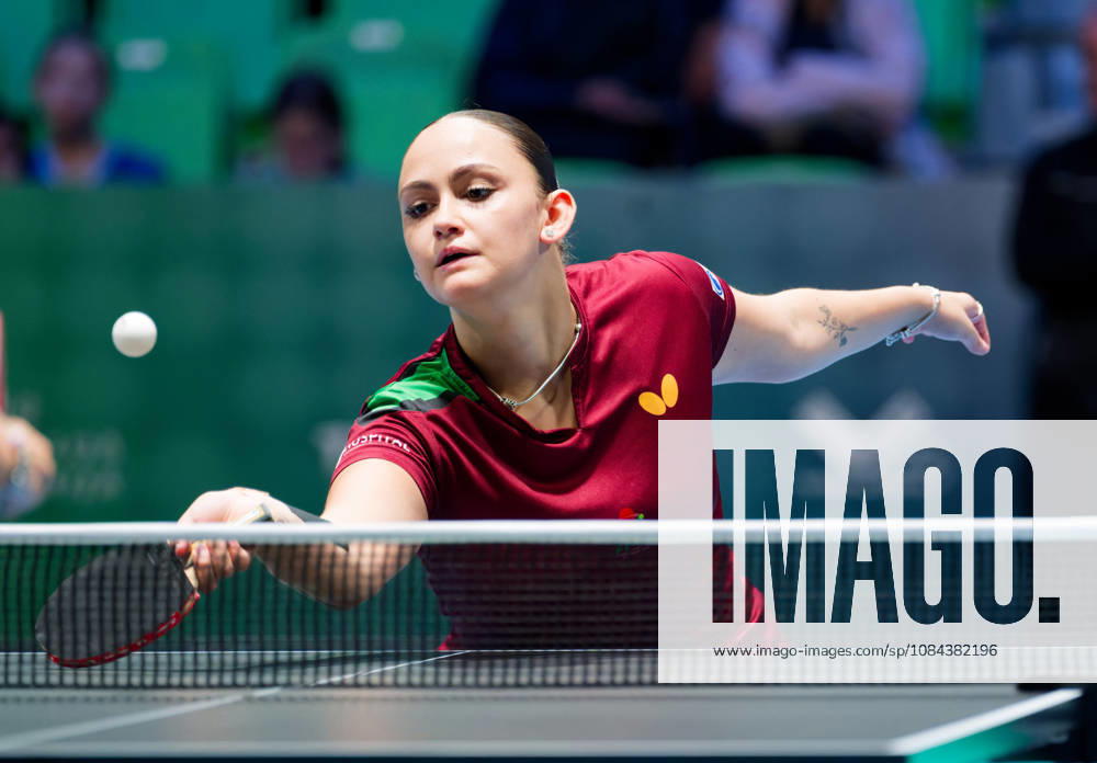 Julia Leal Portugal (photo ms1115b) at the 2026 European Table Tennis Championships in Ljubljana LJUBLJANA, SLOVENIA, OCTOBER 11, 2026 Julia Leal of Portugal (photo ms1115b) in action at the European Table Tennis Championships at Stozice Arena in Ljubljana, Slovenia. Photo by Manfred Schillings. Ljubljana, Stozice Arena, Slovenia