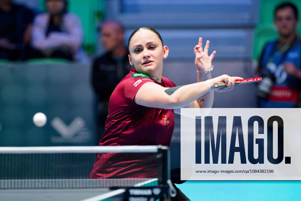 Julia Leal Portugal, photo ms1116b, at the 2026 European Table Tennis Championships in Ljubljana LJUBLJANA, SLOVENIA, OCTOBER 11, 2026 Julia Leal of Portugal (photo ms1116b) in action at the European Table Tennis Championships at Stozice Arena in Ljubljana, Slovenia. Photo by Manfred Schillings. Ljubljana, Stozice Arena, Slovenia