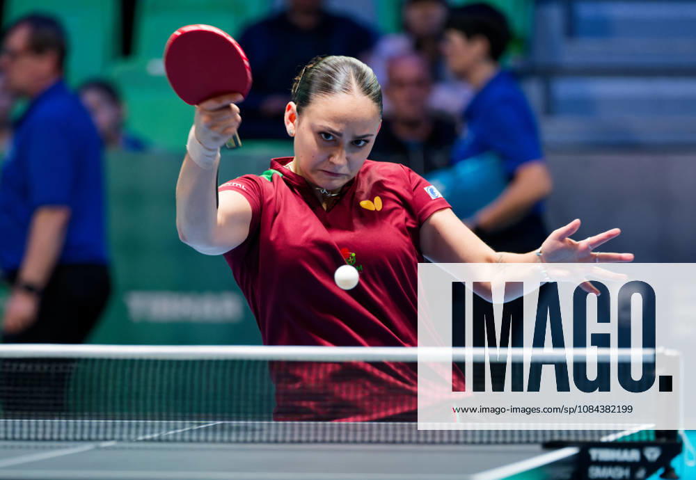 Julia Leal Portugal, photo ms1117b, at the 2026 European Table Tennis Championships in Ljubljana LJUBLJANA, SLOVENIA, OCTOBER 11, 2026 Julia Leal of Portugal (photo ms1117b) in action at the European Table Tennis Championships at Stozice Arena in Ljubljana, Slovenia. Photo by Manfred Schillings. Ljubljana, Stozice Arena, Slovenia