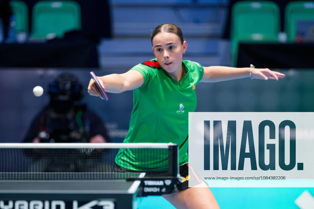 Mariana Santa Comba of Portugal (photo ms1025b) at the 2026 European Table Tennis Championships in Ljubljana LJUBLJANA, SLOVENIA, OCTOBER 11, 2026 Mariana Santa Comba of Portugal (photo ms1025b) in action at the European Table Tennis Championships at Stozice Arena in Ljubljana, Slovenia. Photo by Manfred Schillings. Ljubljana, Stozice Arena, Slovenia