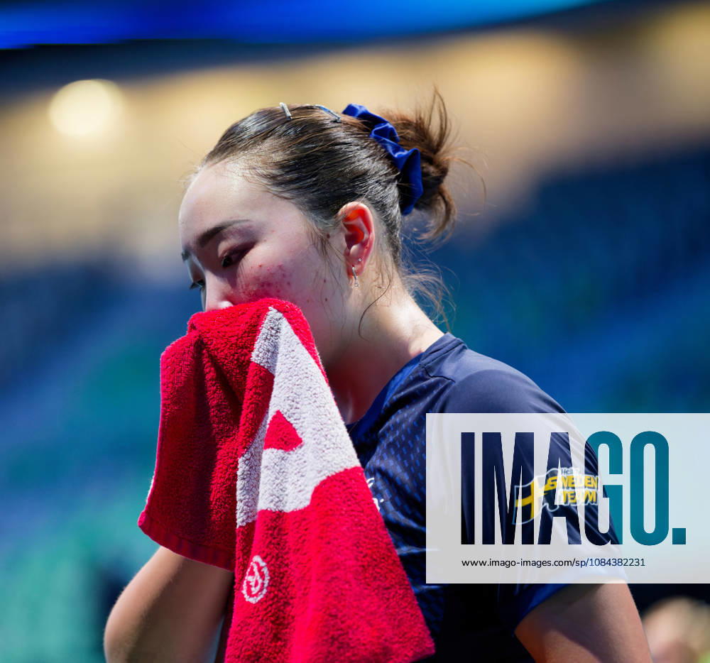 Nomin Baasan of Sweden (photo ms1044b) at the 2026 European Table Tennis Championships in Ljubljana LJUBLJANA, SLOVENIA, OCTOBER 11, 2026 Nomin Baasan of Sweden (photo ms1044b) in action at the European Table Tennis Championships at Stozice Arena in Ljubljana, Slovenia. Photo by Manfred Schillings. Ljubljana, Stozice Arena, Slovenia