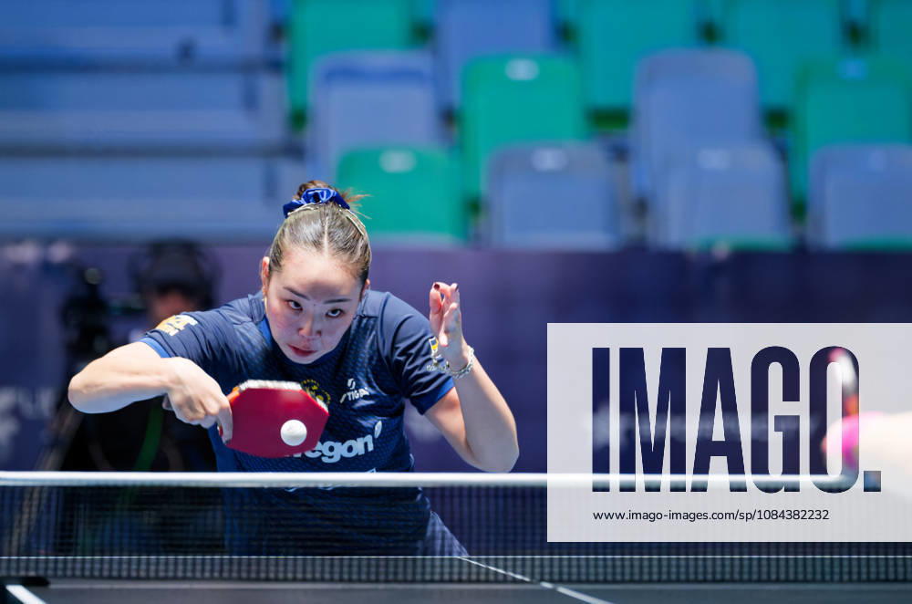 Nomin Baasan of Sweden (photo ms1045b) at the 2026 European Table Tennis Championships in Ljubljana LJUBLJANA, SLOVENIA, OCTOBER 11, 2026 Nomin Baasan of Sweden (photo ms1045b) in action at the European Table Tennis Championships at Stozice Arena in Ljubljana, Slovenia. Photo by Manfred Schillings. Ljubljana, Stozice Arena, Slovenia