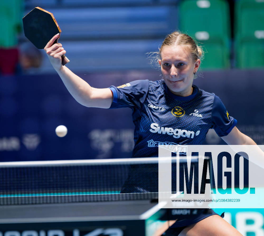 Siri Benjegard of Sweden (photo ms1056b) at the 2026 European Table Tennis Championships in Ljubljana LJUBLJANA, SLOVENIA, OCTOBER 11, 2026 Siri Benjegard of Sweden (photo ms1056b) in action at the European Table Tennis Championships at Stozice Arena in Ljubljana, Slovenia. Photo by Manfred Schillings. Ljubljana, Stozice Arena, Slovenia