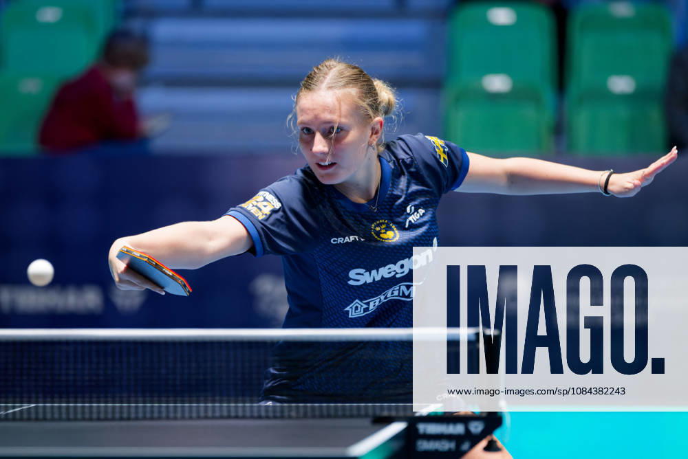 Siri Benjegard of Sweden (photo ms1059b) at the 2026 European Table Tennis Championships in Ljubljana LJUBLJANA, SLOVENIA, OCTOBER 11, 2026 Siri Benjegard of Sweden (photo ms1059b) in action at the European Table Tennis Championships at Stozice Arena in Ljubljana, Slovenia. Photo by Manfred Schillings. Ljubljana, Stozice Arena, Slovenia