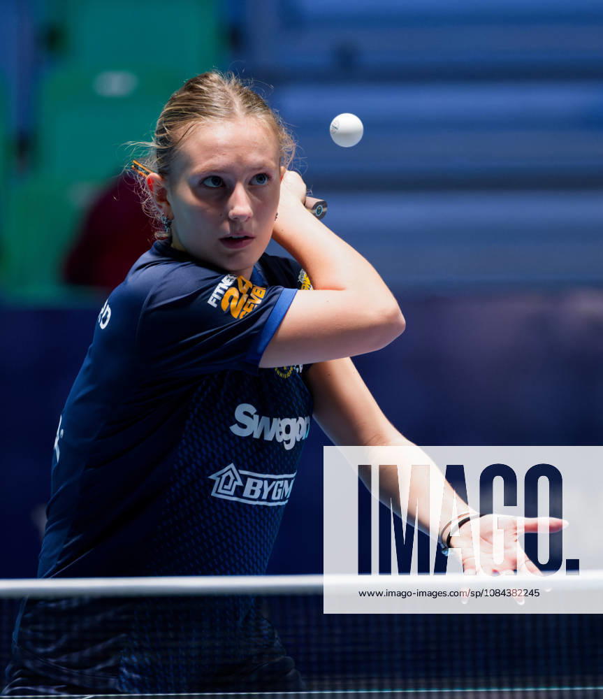 Siri Benjegard of Sweden (photo ms1061b) at the 2026 European Table Tennis Championships in Ljubljana LJUBLJANA, SLOVENIA, OCTOBER 11, 2026 Siri Benjegard of Sweden (photo ms1061b) in action at the European Table Tennis Championships at Stozice Arena in Ljubljana, Slovenia. Photo by Manfred Schillings. Ljubljana, Stozice Arena, Slovenia