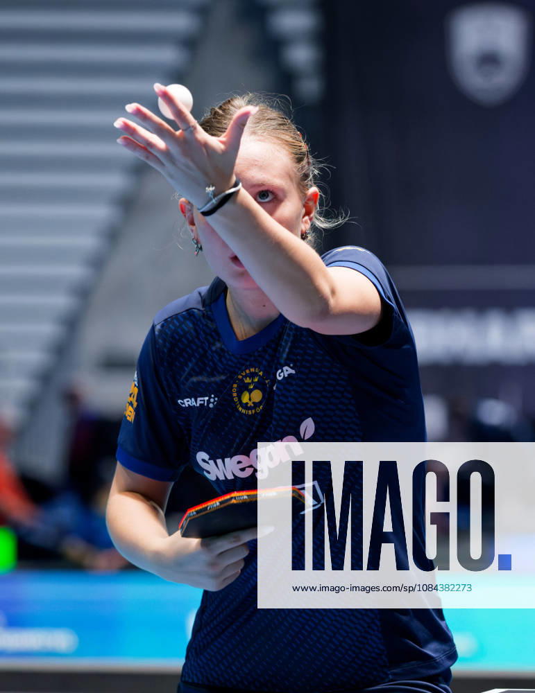 Siri Benjegard of Sweden (photo ms1087b) at the 2026 European Table Tennis Championships in Ljubljana LJUBLJANA, SLOVENIA, OCTOBER 11, 2026 Siri Benjegard of Sweden (photo ms1087b) in action at the European Table Tennis Championships at Stozice Arena in Ljubljana, Slovenia. Photo by Manfred Schillings. Ljubljana, Stozice Arena, Slovenia