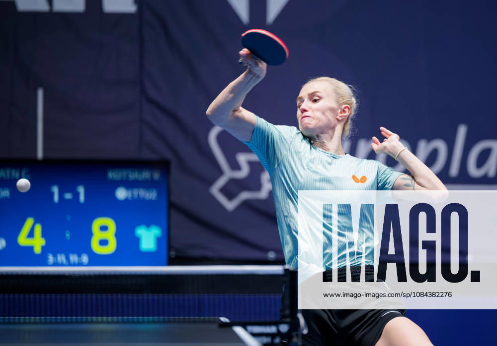 Valeria Kotsiur of Russia (photo ms1053b) at the 2026 European Table Tennis Championships in Ljubljana LJUBLJANA, SLOVENIA, OCTOBER 11, 2026 Valeria Kotsiur of Russia (photo ms1053b) in action at the European Table Tennis Championships at Stozice Arena in Ljubljana, Slovenia. Photo by Manfred Schillings. Ljubljana, Stozice Arena, Slovenia