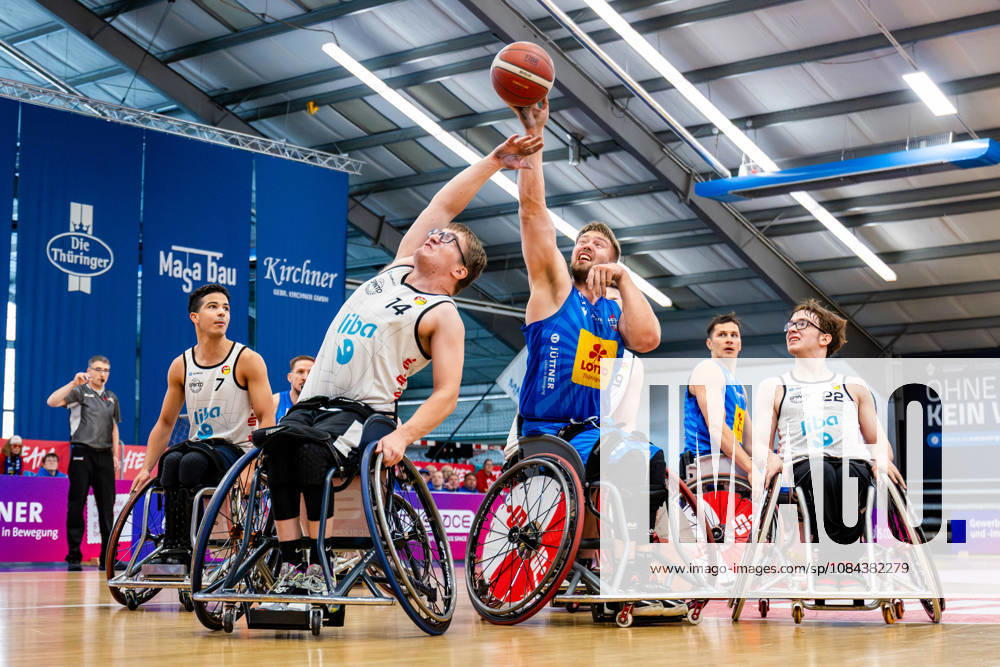 GER, Wheelchair Basketball, Men s and Women s, Season 26–27, Funke Cup, Regular Season, Thuringia Bulls vs. Spinto Münsterland, Fabian Jansen (Spinto Münsterland), Alexander Budde (Thuringia Bulls), 99189 Elxleben, Fit In Recreation Center, Thuringia Sports Hall, Thuringia, Germany