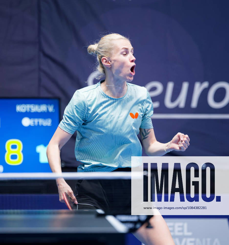 Valeria Kotsiur of Russia (photo ms1055b) at the 2026 European Table Tennis Championships in Ljubljana LJUBLJANA, SLOVENIA, OCTOBER 11, 2026 Valeria Kotsiur of Russia (photo ms1055b) in action at the European Table Tennis Championships at Stozice Arena in Ljubljana, Slovenia. Photo by Manfred Schillings. Ljubljana, Stozice Arena, Slovenia
