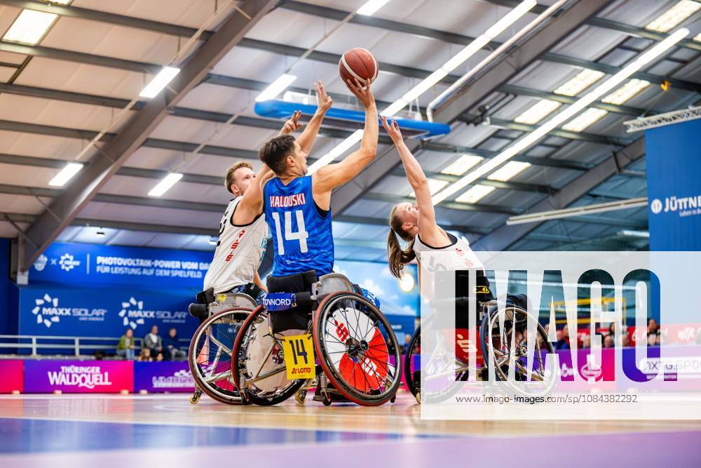 GER, Wheelchair Basketball, Men s and Women s, Season 26–27, Funke Cup, Regular Season, Thuringia Bulls vs. Spinto Münsterland, Gijs Even (Spinto Münsterland), Yvonne Post (Spinto Münsterland), Aliaksandr Halouski (Thuringia Bulls), 99189 Elxleben, Fit In Recreation Center, Thuringia Sports Hall, Thuringia, Germany