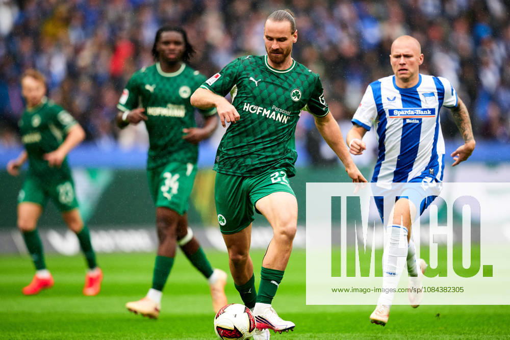 Jannis Heuer, Greuther Fürth, 22, GER, Hertha BSC vs. SPVGG Greuther Fürth, 2. Bundesliga, 2026–27 season, Matchday 7, October 11, 2026 DFL regulations prohibit any use of photographs as image sequences and or quasi-video GER, Hertha BSC vs. SPVGG Greuther Fürth, 2. Bundesliga, 2026–27 season, Matchday 7, October 11, 2026, Berlin